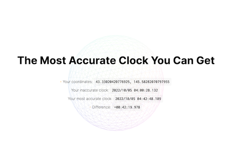 The Most Accurate Clock You Can Get